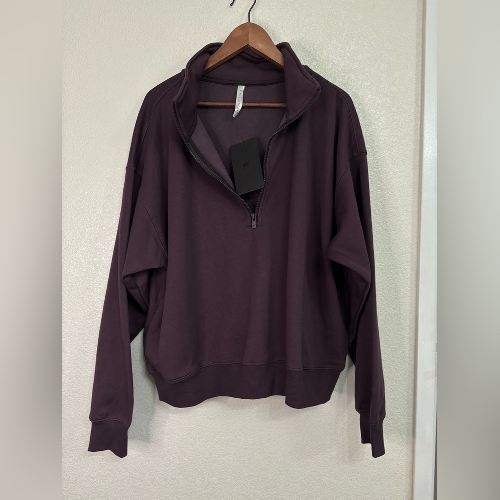 Fabletics Deep Plum Half-Zip Pullover Sweatshirt … - image 5